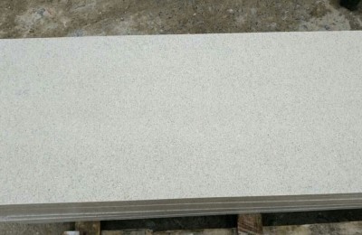 pearl white granite stairs